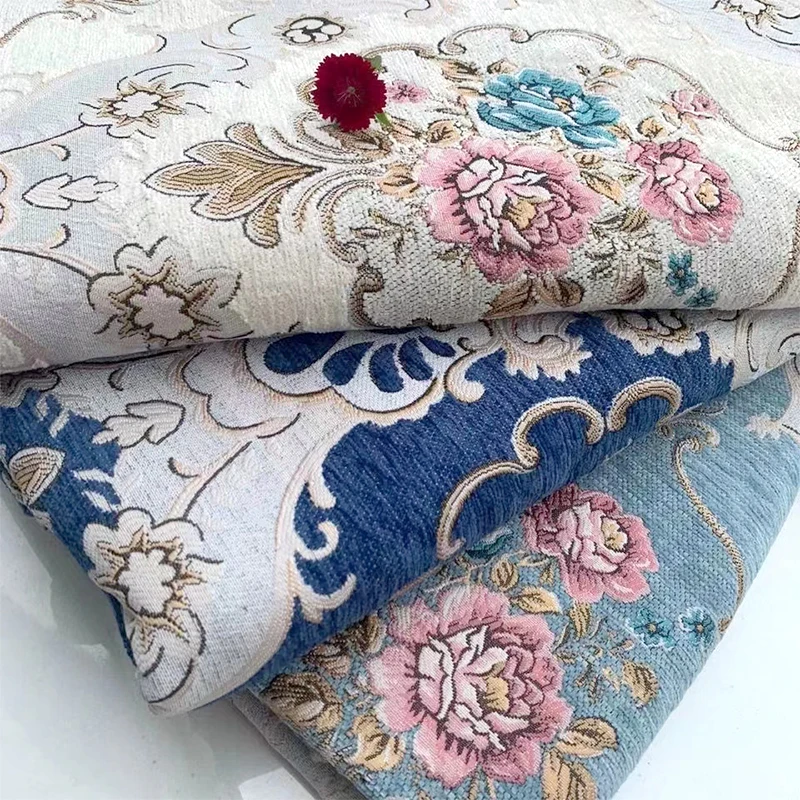 New Arrival Trancal velvet, African Moroccan Sofa Fabric Upholstery Crinkle Fabric Patterned Holland Embroidery Curtain