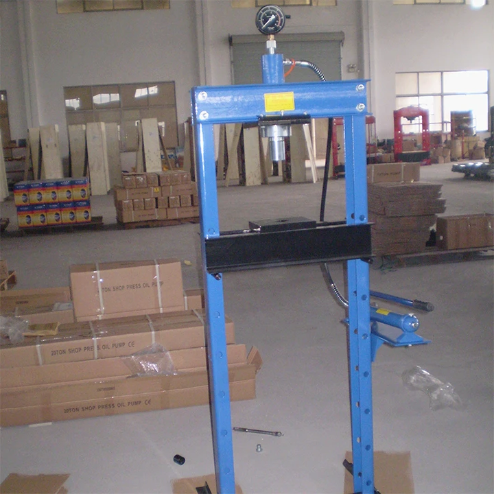 20 Ton Hydraulic Cylinder Shop Press Vehicle Equipment Manual Car Hydraulic Shop Press Tools Machine With Pressure Gauge CE