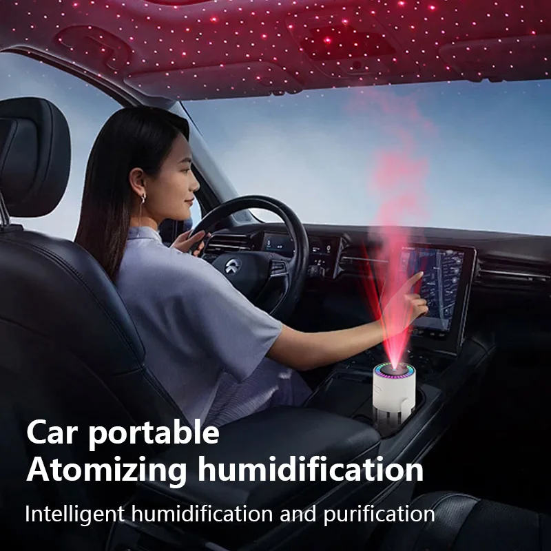 Hot Selling Ultrasonic Cool Mist Mini Shaking Head 7 colors Projection Starry Sky Lamp Humidifier For Home Bedroom Car