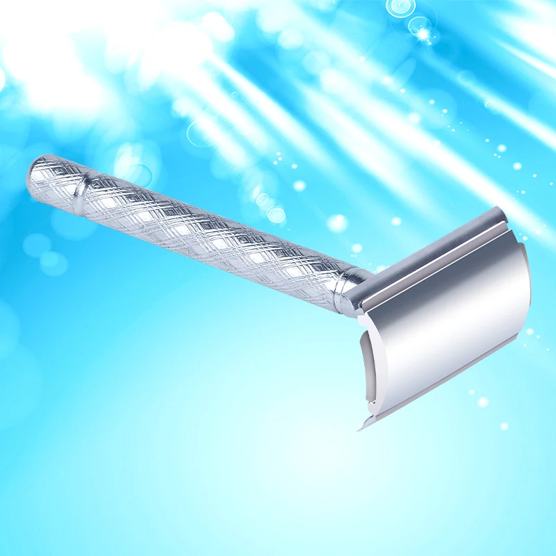 China Professional Factory Mens Razor High Quality Safety Razor Reusable Metal Handle Shaving Double Edge Safety Razor