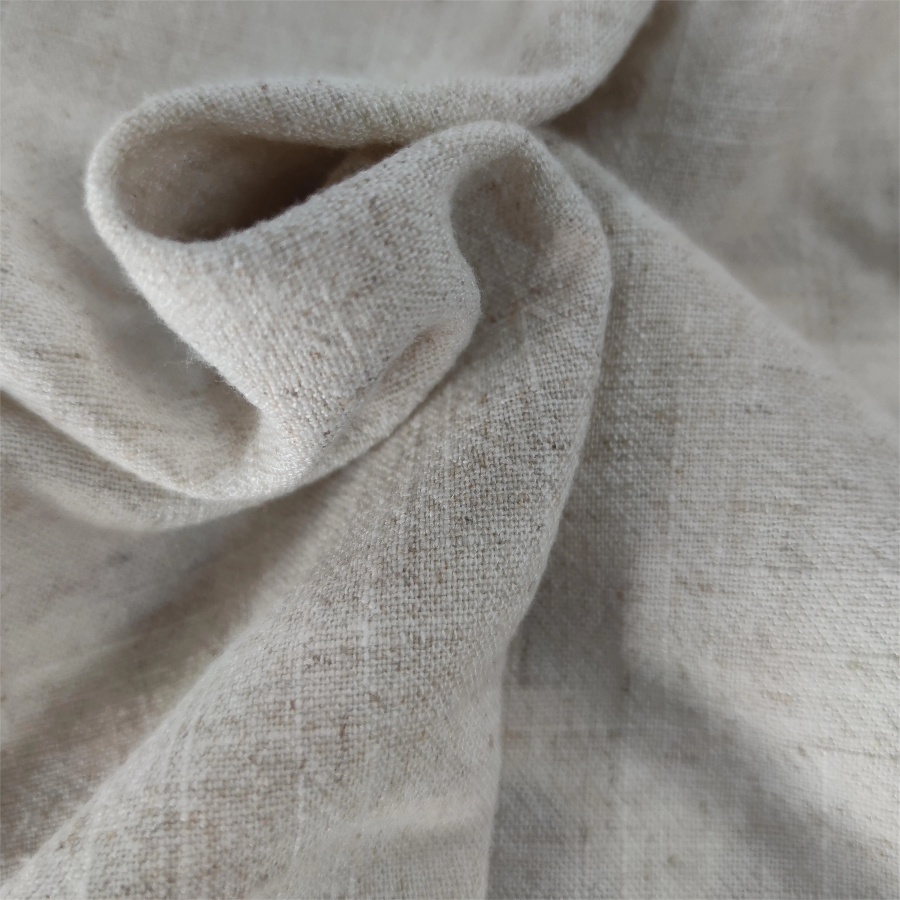 Viscose and linen blended fabric bamboo anti-wrinkle clothing fabric spring and summer cotton linen fabric