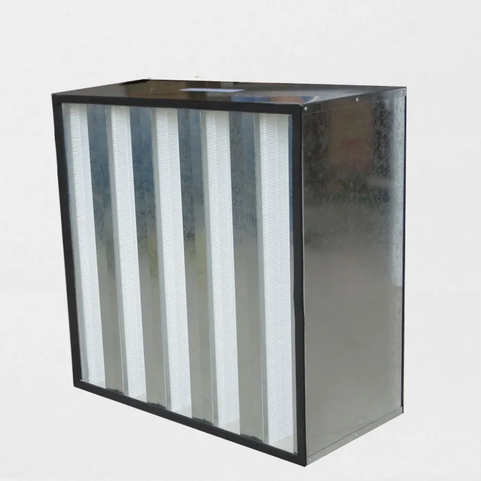 Customized H13 99.95% V Bank Hepa Filter 4V 24x24x12inch for HVAC, AHU, Cleanroom