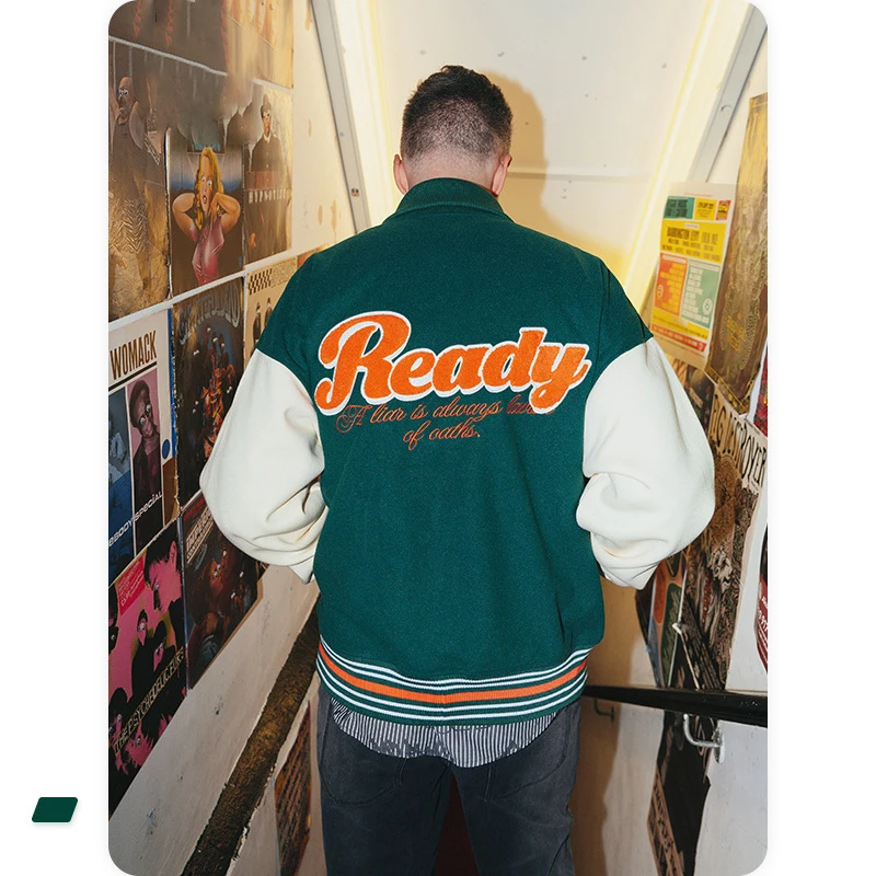 Wholesale High Quality Men Chenille Embroidery Baseball Leather Sleeves Custom Letterman Varsity Jackets