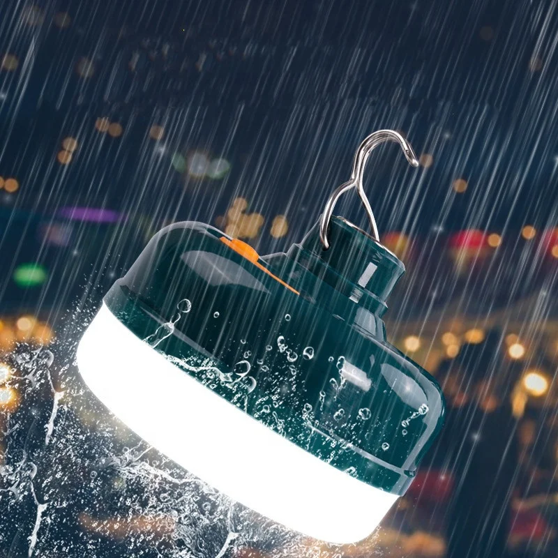 Emergency Lamp Night Market Lights Home Power Outage Outdoor Lighting LED Rechargeable Camping Tent Lights 12W with USB Charging