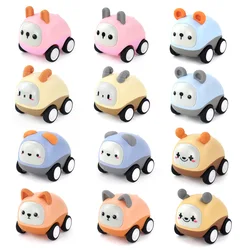 Most popular cute Mini Newest factory children pull back toy car kids cartoon animal pull back car toy for gift