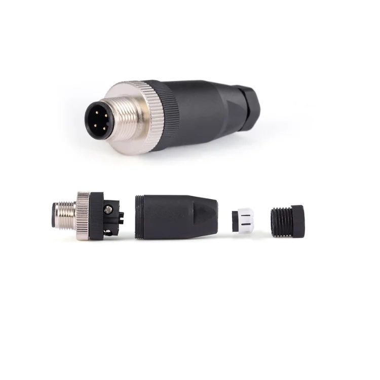 IP67 IP68 M12 connector 5 pin A code waterproof Welding Pcb panel mount Signal male female plug socket M12 connector