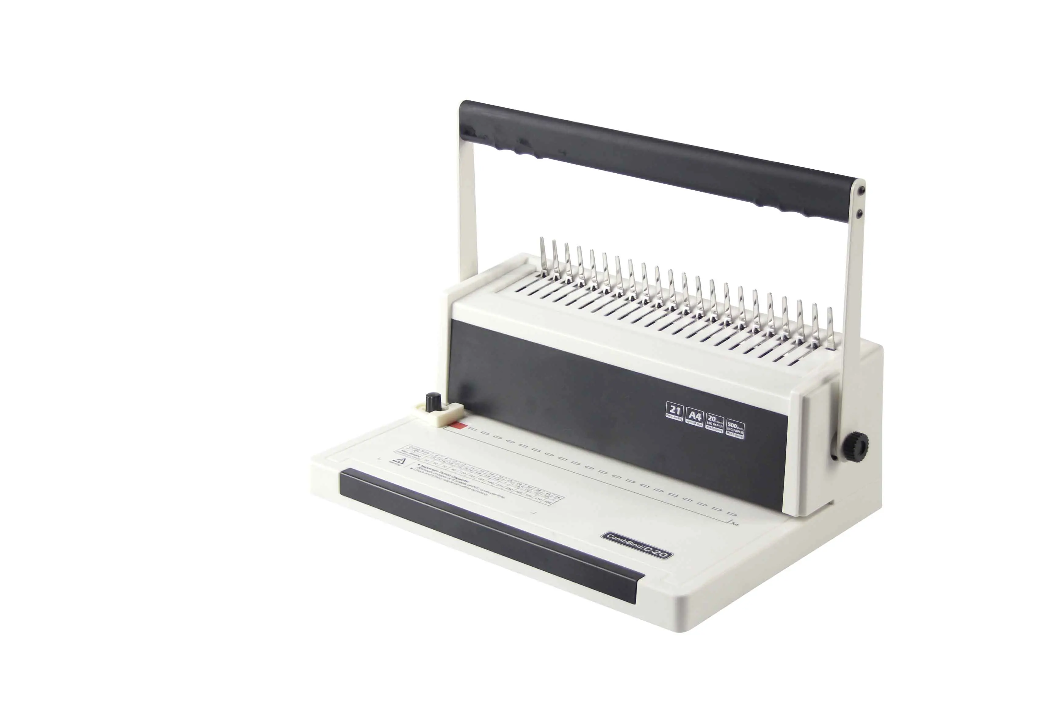 The Hot Selling Desktop A4 Size Paper Office and Home Use Plastic Comb Binding Machine