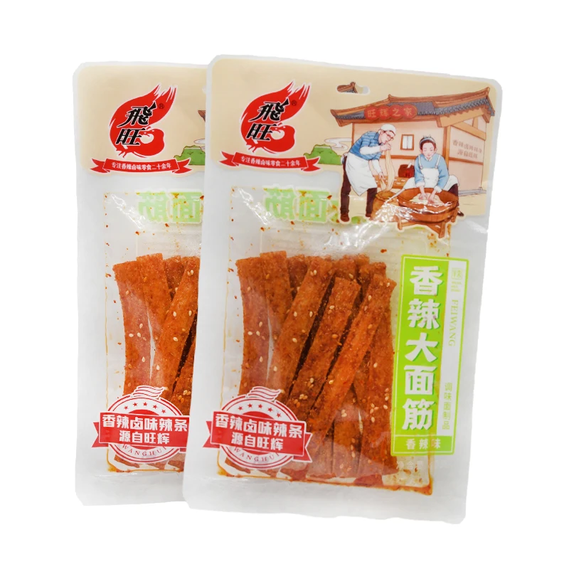 Wholesale snack 80g*10*10 hot selling Exotic snacks food Pasta products delicious spicy strips