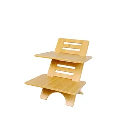 Bamboo Sit stand Desk Height Adjustable Stand Up Desk Converter Workstation
