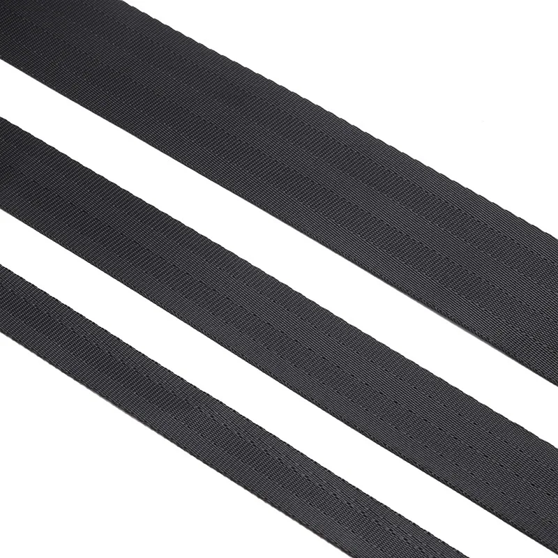Wholesale Black High-strength Polyester Amusement Belt 2 3.8 4.8 7.5cm Car Child Seat Safety Belt
