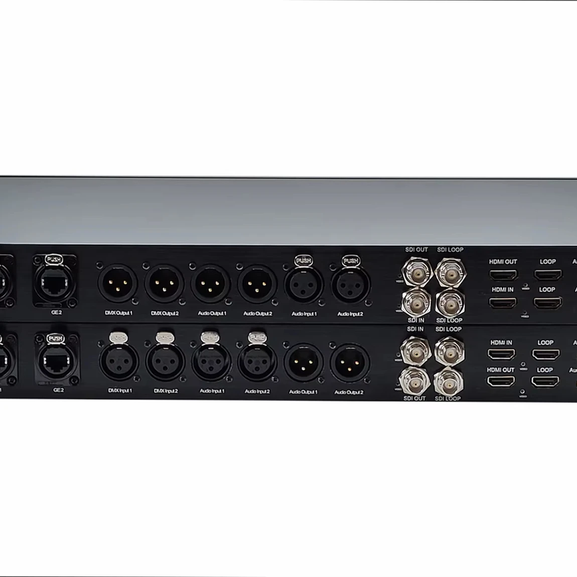 Fiber Optic 12G-SDI with Audio Ethernet and loop out Single Mode Fiber LC Connector 10KM