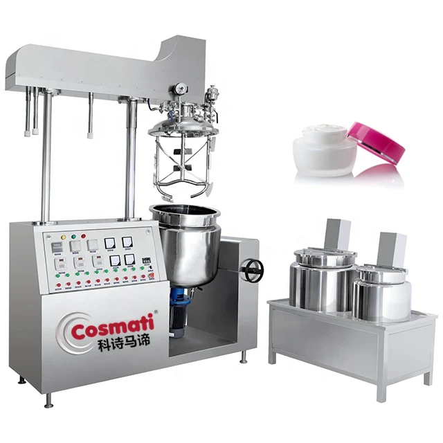 Multifunctional vacuum homogenizing emulsifier 100L-1000L cosmetic manufacturing machine vacuum mixing machine