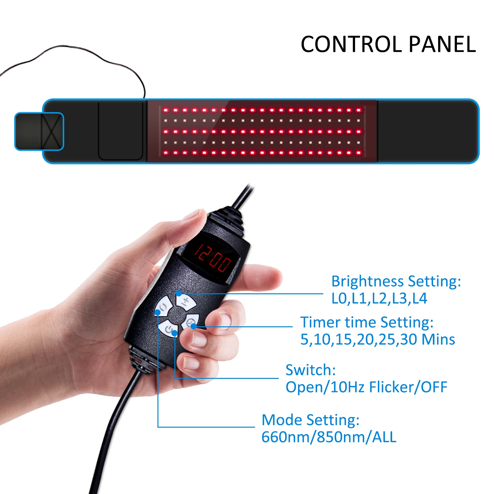 Ideatherapy Red Infrared Light Therapy Belt TLB105 660nm 850nm On Body For pain relief Home Use red light therapy wrap