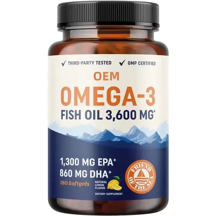 Top Rated 1000mg Omega 3 Fish Oil Softgel Capsule Nature Booster Bait Private Label Bulk Health Product