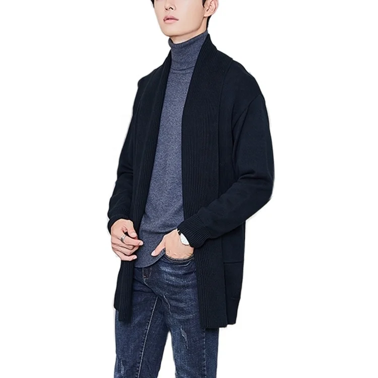 Мужской трикотажный кардиган с карманами, свитер из 2020 хлопка с отложным воротником, лидер продаж 100%