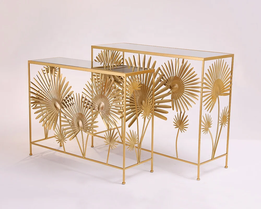 Factory direct metal iron table stand console flowers table