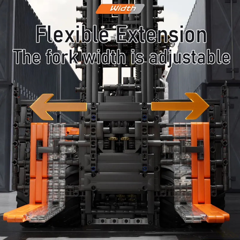 Mould King 17044 Technical RC Heavy-Duty Forklift Building Blocks 14045 Reach Truck Engineering Toys 4579pcs For Birthday Gifts