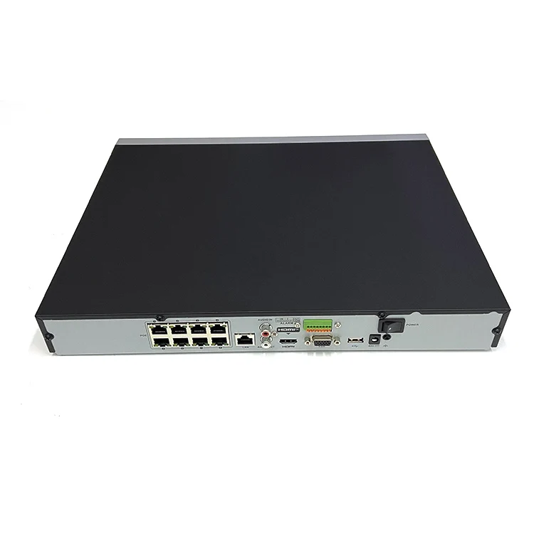 Original Hik Brand 2 HDD 4K NVR S-7608NI-K2/8P 80Mbps Bandwidth H.265 8CH POE NVR