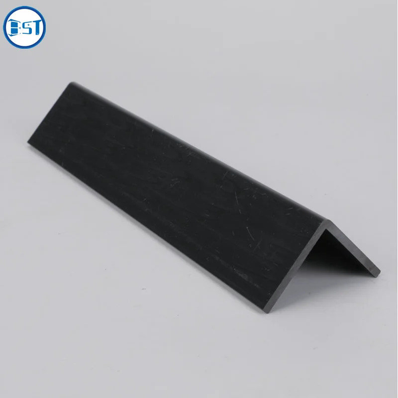 Hot sales extrusion black L angel plastic corner profile Extrusion L corner and L shaperd PVC PP profiles for edge protection