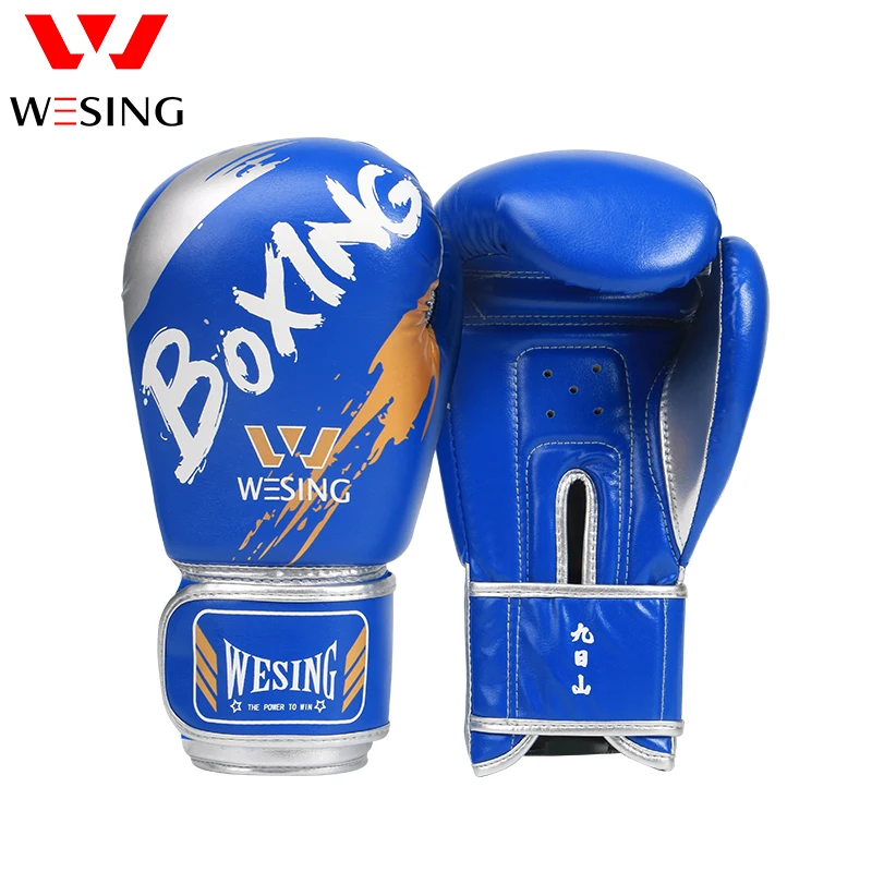 Wesing Customization Printed PU Boxing Gloves High Quality Training Boxing Gloves