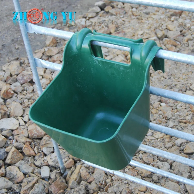 Outdoor Farm Fence Plastic Cattle Cow Horse Water Feeder Feed Bucket