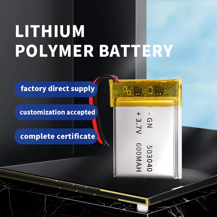 Wholesale 503040 lipo rechargeable battery 3.7v li-polymer battery 600mah 503040 lithium polymer battery