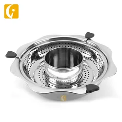 Hot sale hotel restaurant equipment stainless steel rotating lifting sun hot pot