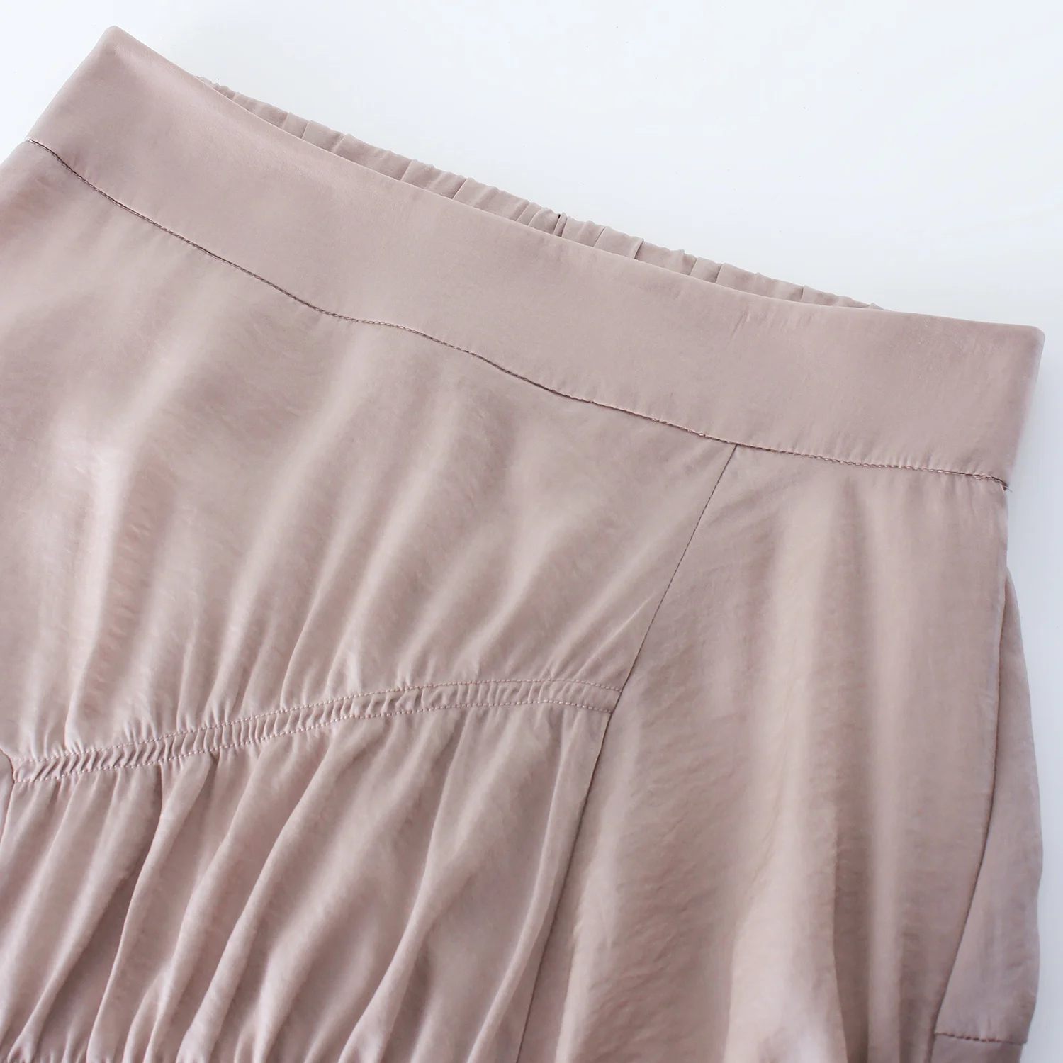 Long Skirts Women Cute Elegant Teens Chic Ruched Club Romantic High Waist Elastic Korean Style Ruffle Pleated Vintage Skirt