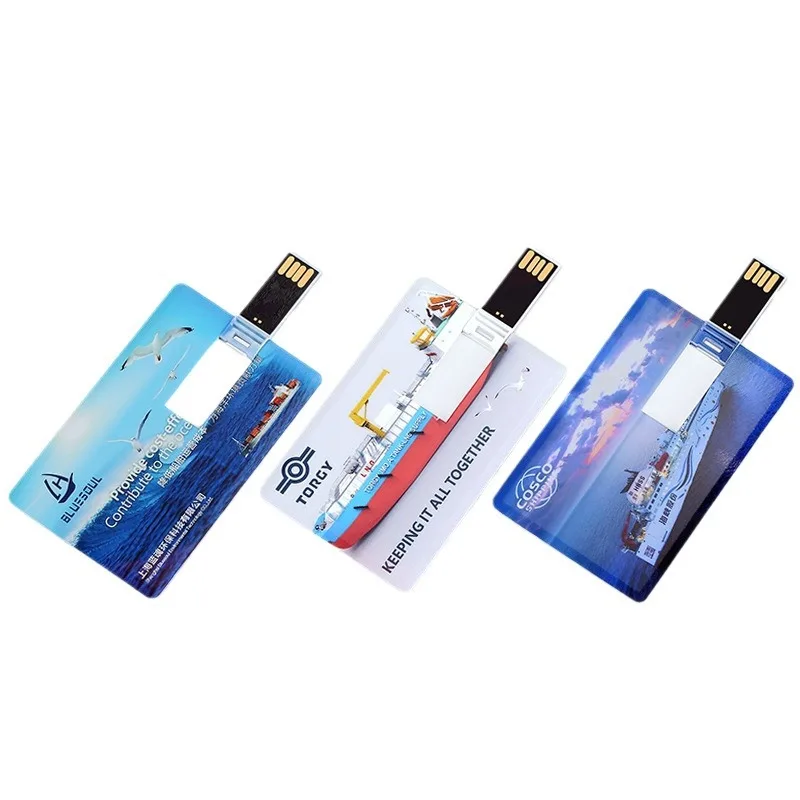 Custom Logo Wholesale Custom Business Credit Card Shape USB Flash Disk Pen Drive