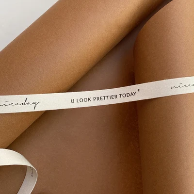 Customize printed letter cotton twill thread herringbone ribbon tape printing with logo