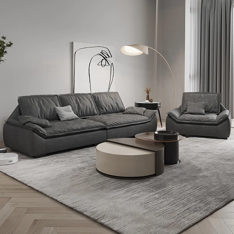 High quality luxury living room sofa furniture villa sofa set Italian modern waterproof fabric sofa set furniture