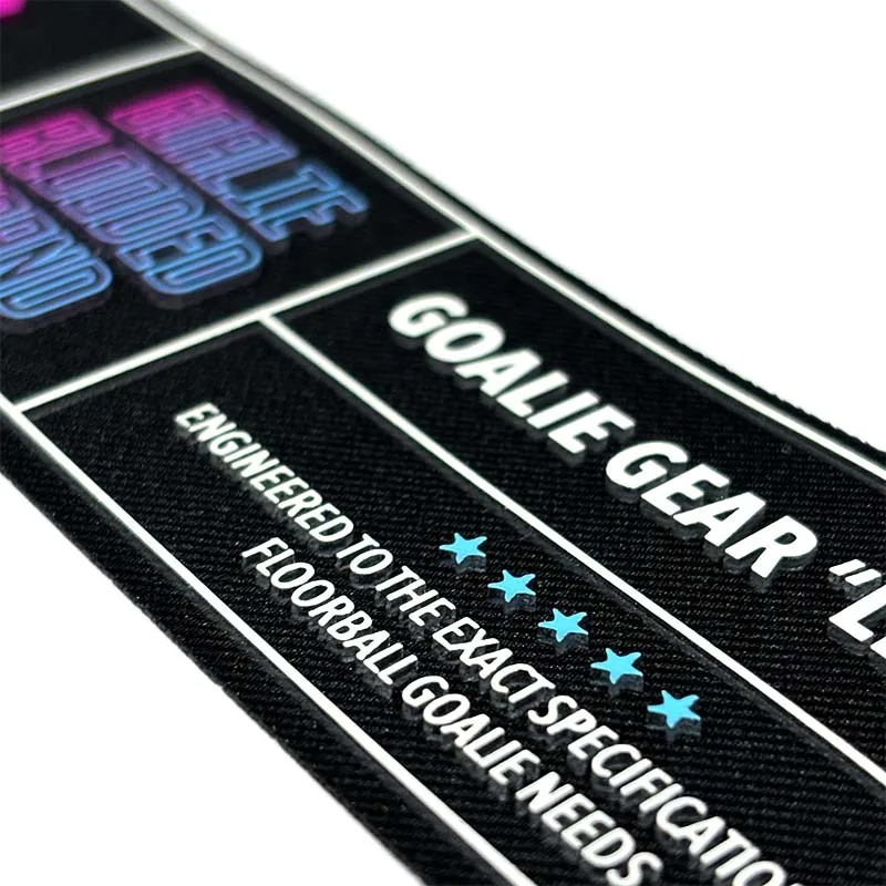 sport Silicone Heat Transfer 3D Label Brand Rubber Tpu Printing Embossed Logo