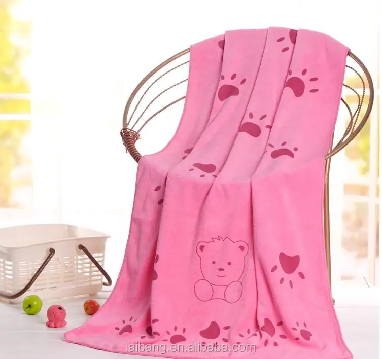 Wholesale Low Price cartoon Towel Microfiber Bath Towel 70x140 with Custom Printing
