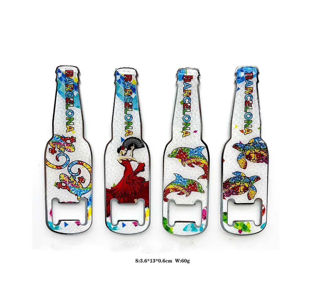 Souvenir Gift Custom Epoxy Mental Bottle Opener Lifelike Sea Life MDF Beer Opener