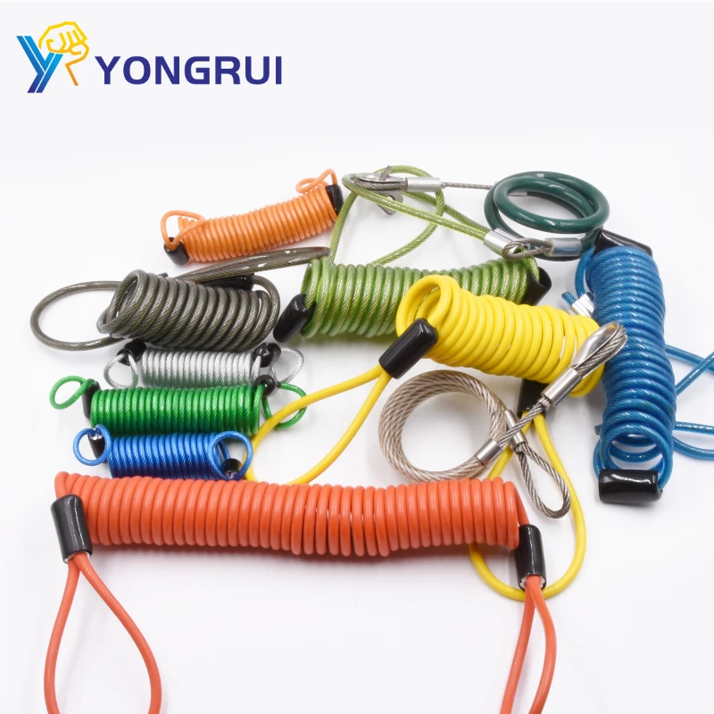 Most Popular Coil Lanyard Cable Safety  Retractable Tool Lanyard