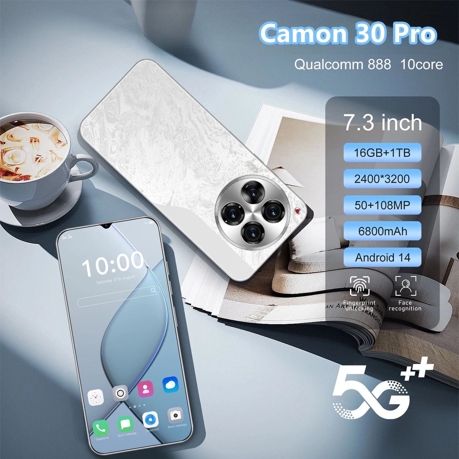 Официальный оригинальный смартфон Camon 30 Pro 5G 8 ГБ + 256 6 5 дюймов Android 12 Восьмиядерный прочный мобильный телефон