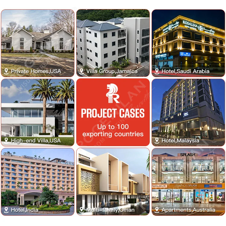 ROGENILAN American Black Color Mirror Design Sectional Aluminum Garage Door Modern Automatic Glass Garage Doors