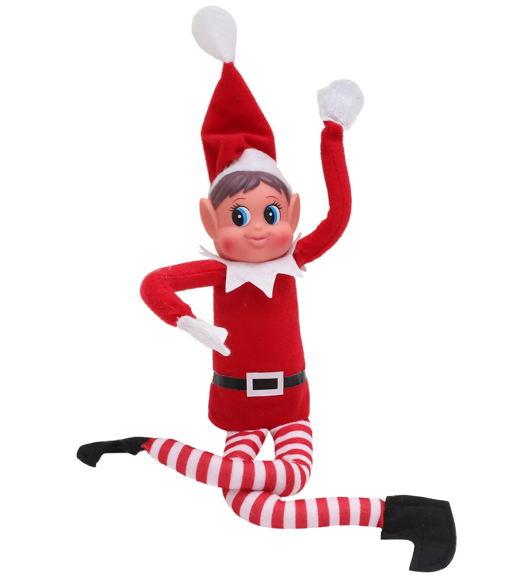 2024 New Christmas Gifts 40cm Elf on shelf Doll Long-Leg Hanging Ornaments Christmas Plush Dolls