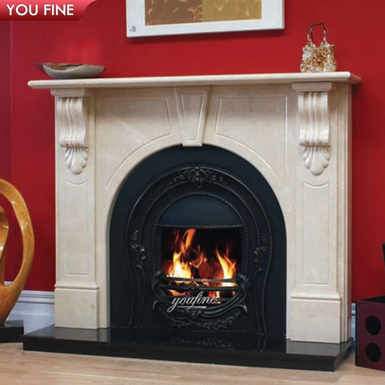 Home Decoration Hand Carved White Marble Fireplace Surround Price