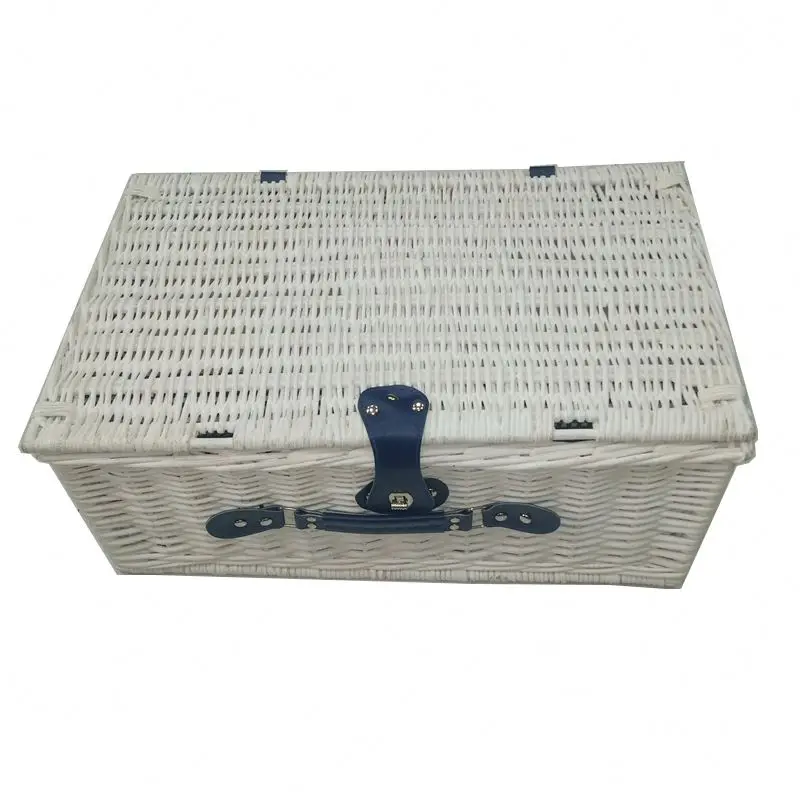 Portable picnic basket set wicker baskets