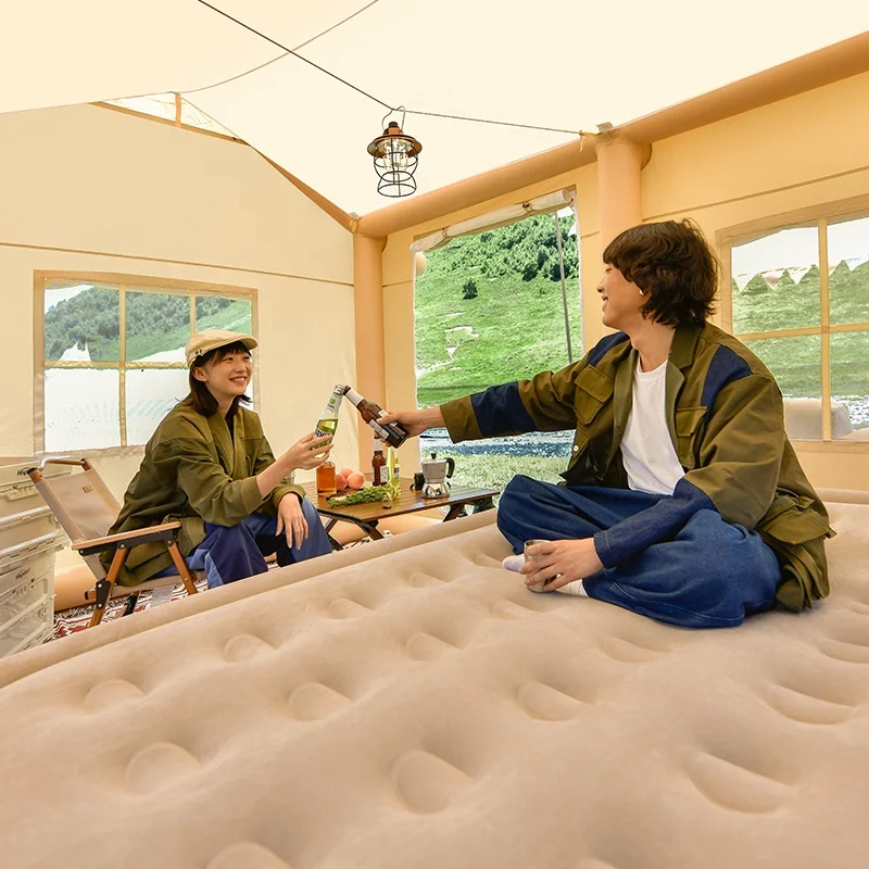 HISPEED Furnitures Camping Set Self Inflating Mat PVC Thicken 40cm Car Air Mattress Inflatable Sleeping Pad with Pump