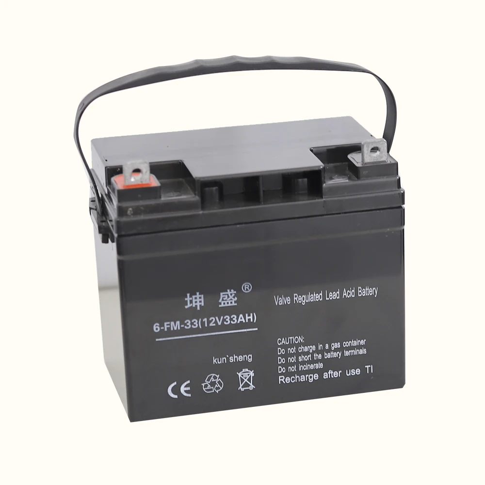 High quality AGM UPS battery 12v 33ah sealed lead acid battery provide OEM customized
