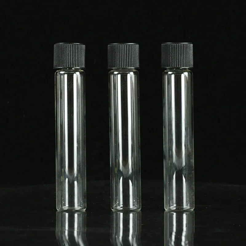 Custom OEM Test Tube Clear Empty 30ml Glass Tube with Resistant Lids Cap for Cosmetics and Pills
