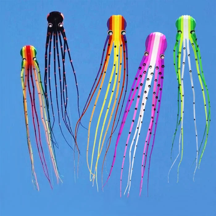 3D Soft Parafoil  Octopus Kites 15m no Frame big kite Perfect for Beach Park Outdoor Fun