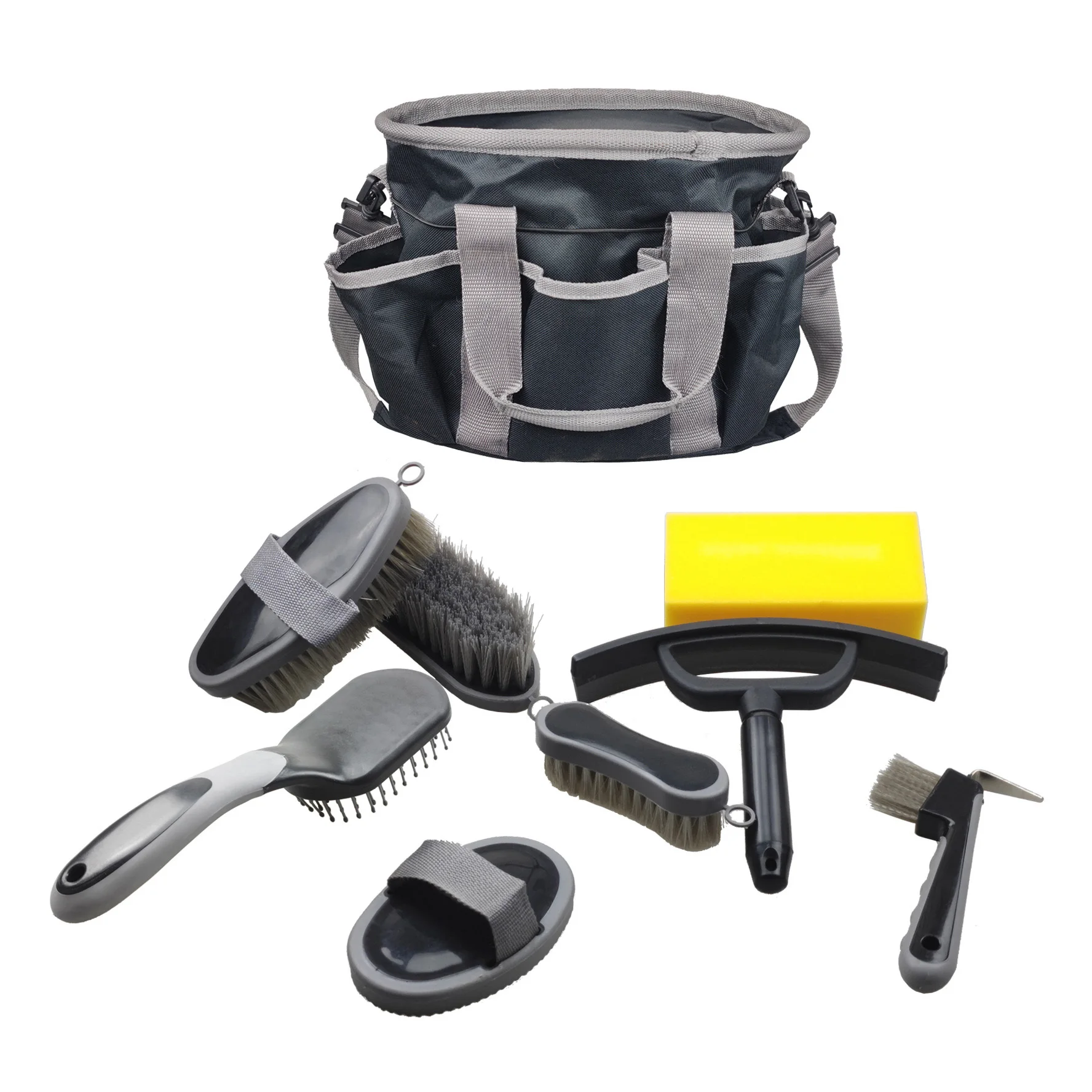 Grooming Horse Riding Equipment Dusting Brush Head Dust Cleaning Tool Kit Equestrian Supplies Accessory With Tote Bag