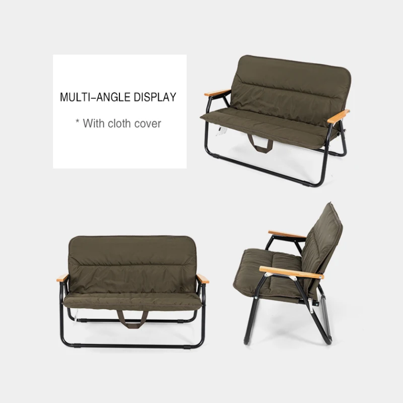 Двойной складной стул для кемпинга и пляжа