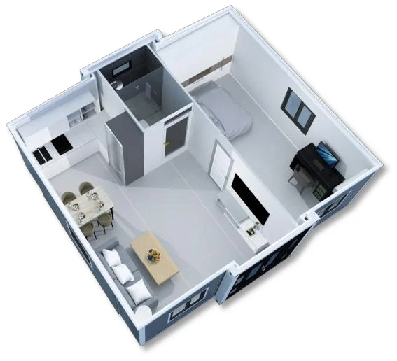 Expandable House Modular Tiny Prefabricated 20 Ft/40 Foot Container Plans 40 Ft Expandable Container House with 3 Bedroom Home