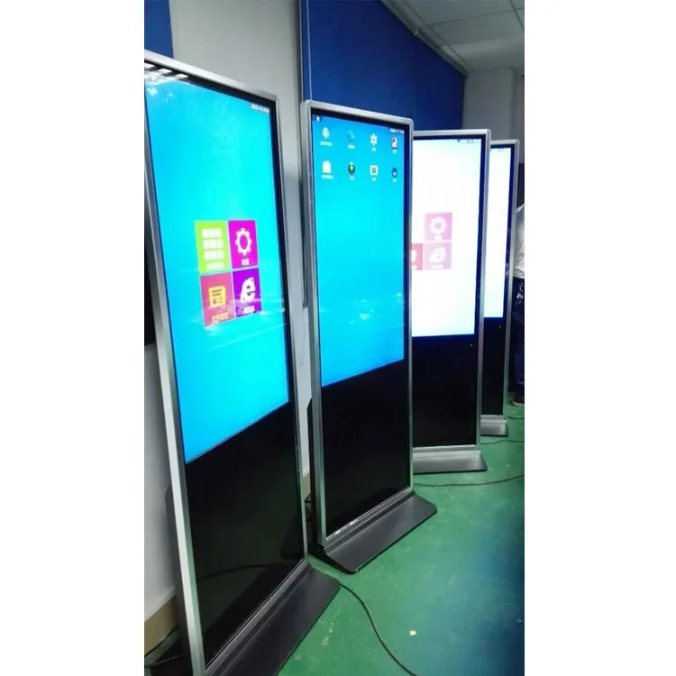 Напольный вертикальный сенсорный экран для телевизора киоск 4k рекламный проигрыватель помещений ЖК-дисплей HD светодиодная цифровая вывеска