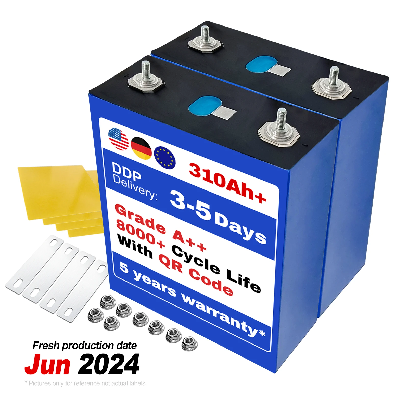 3.2V 300Ah lifepo4 cell stock in Ukraine Germany Europe DDP Lifepo4 cell LF304 304AH MB30 306Ah MB31 314Ah LF280K 280Ah