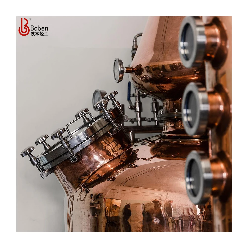 Boben 1000L Distillation Still Brandy Copper Distillery Equipment Alcohols Distiller Distillation Machine for Gin Rum Making